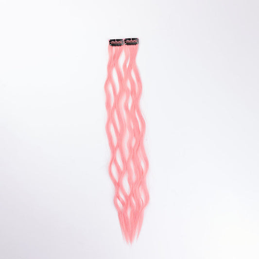 Light Pink Wave Clip In Hair Extensions