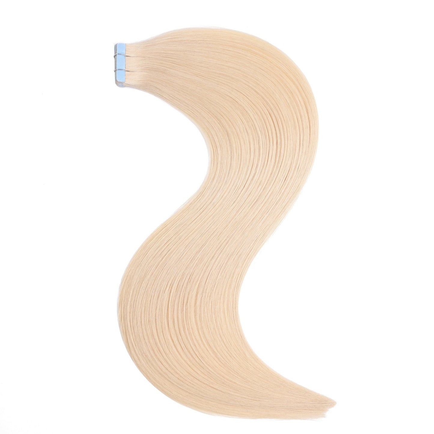 Platinum Blonde (#60) Tape In Human Hair Extensions-22Inch