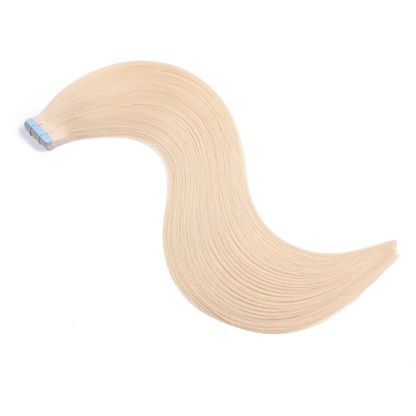 Platinum Blonde (#60) Tape In Human Hair Extensions-22Inch