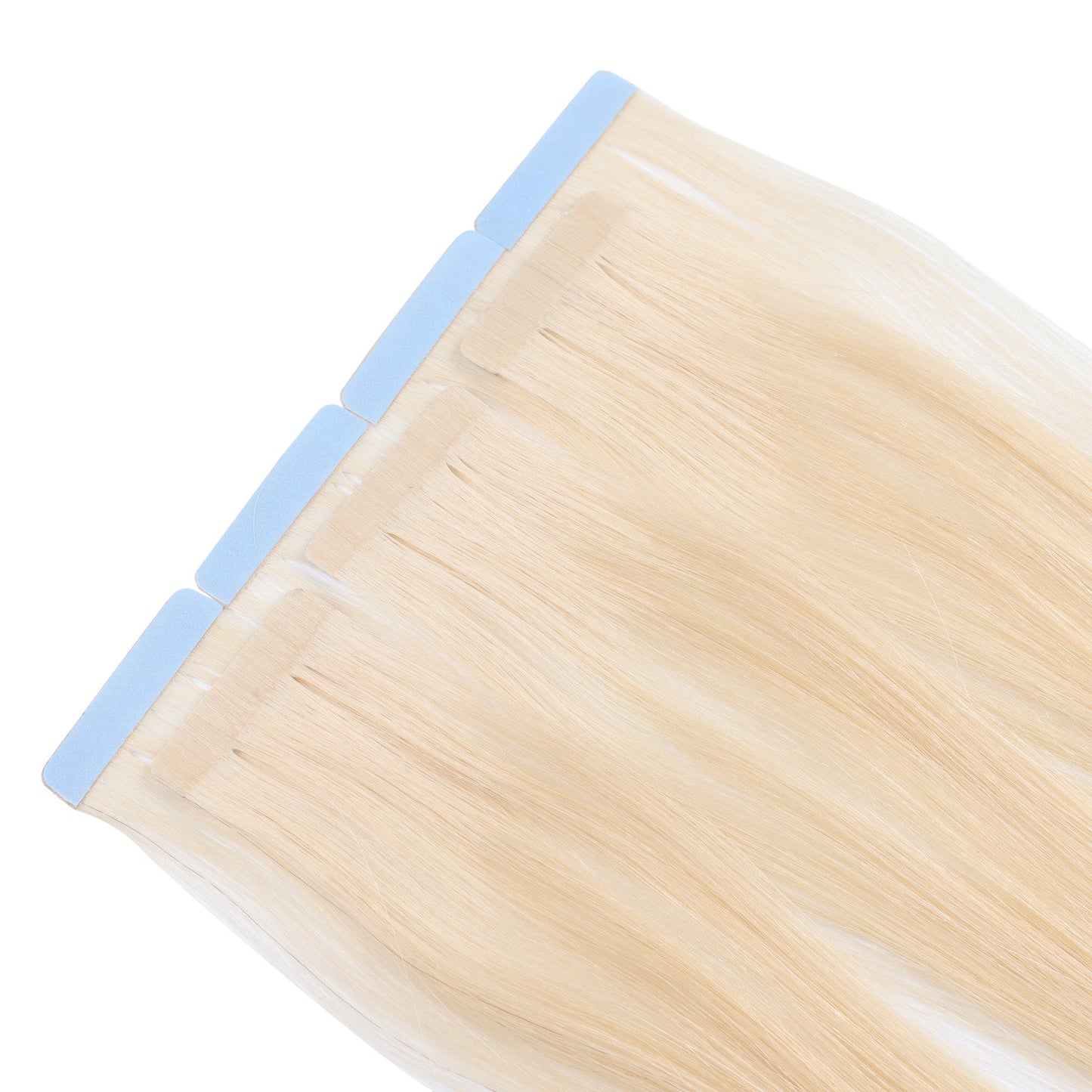 Platinum Blonde (#60) Tape In Human Hair Extensions-22Inch