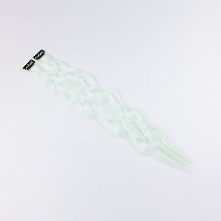 Light Green Wave Clip In Hair Extensions