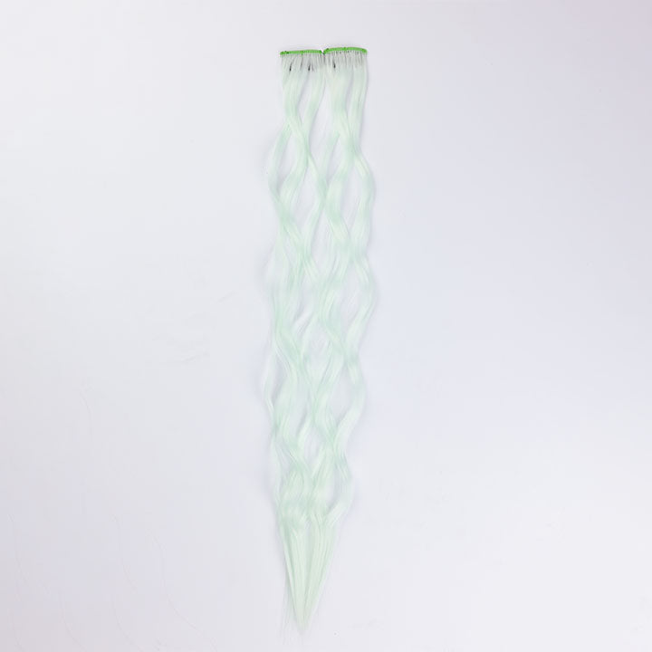 Light Green Wave Clip In Hair Extensions