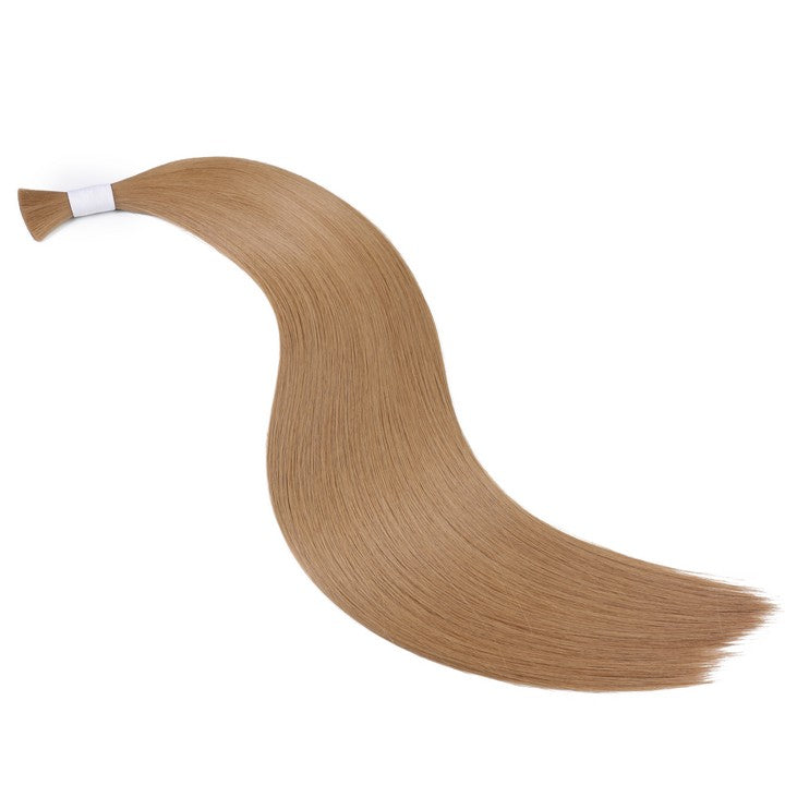 Light Brown #8 Wet & Wavy Bulk Hair Extensions for Braiding