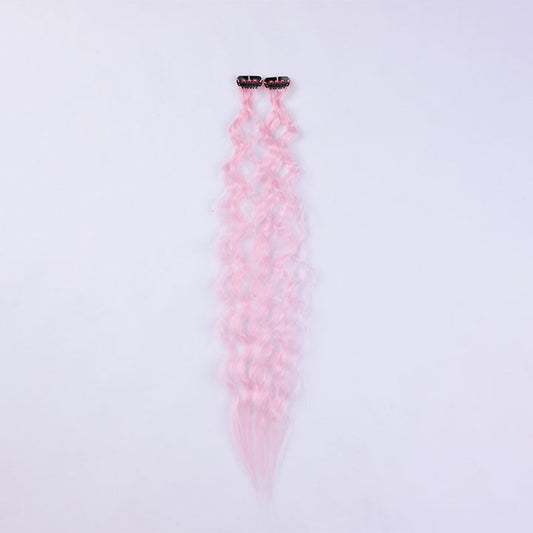 Light Pink Wave Clip In Hair Extensions