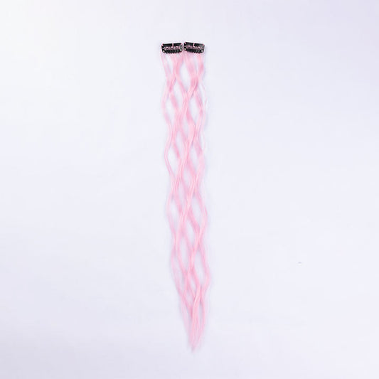 Light Pink Wave Clip In Hair Extensions