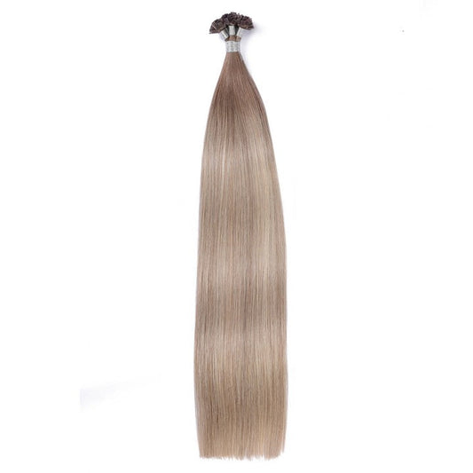 Lightest Brown(#TM) Flat Tip Hair Extensions-22Inch