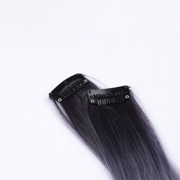 Black Gray Ombre Clip In Hair Extensions