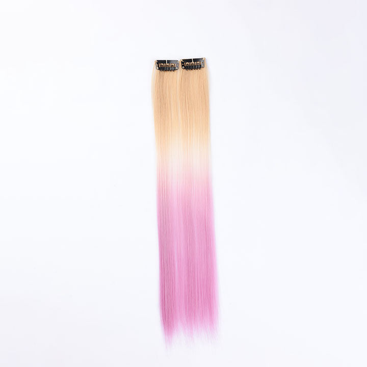 Orange Pink Ombre Clip In Hair Extensions