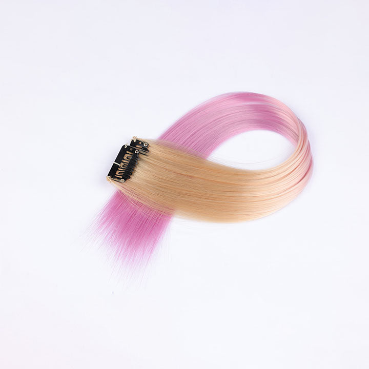 Orange Pink Ombre Clip In Hair Extensions