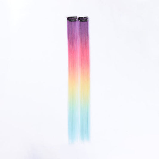 Rainbow Color Ombre Clip In Hair Extensions