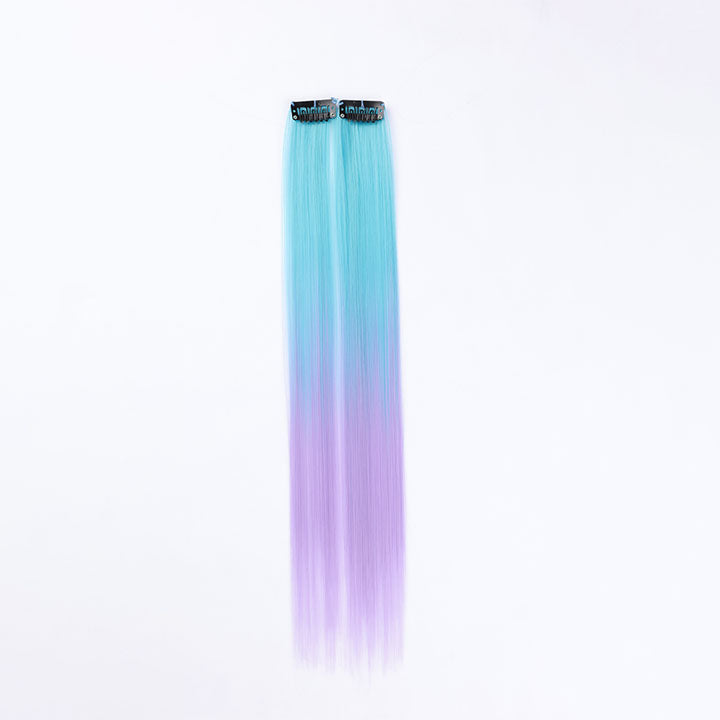 Blue Purple Ombre Clip In Hair Extensions