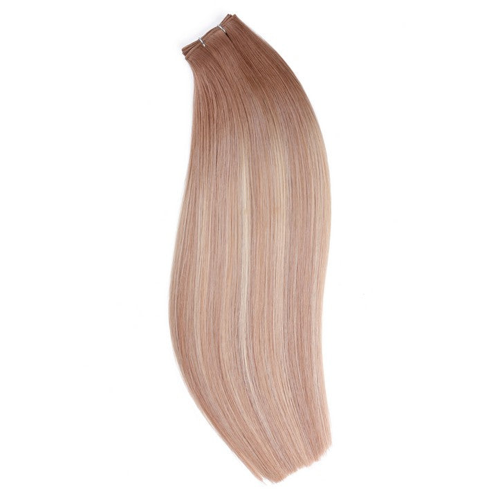 Brown Blonde(#B91/60A) Double Weft Sew In Hair Extensions-16Inch