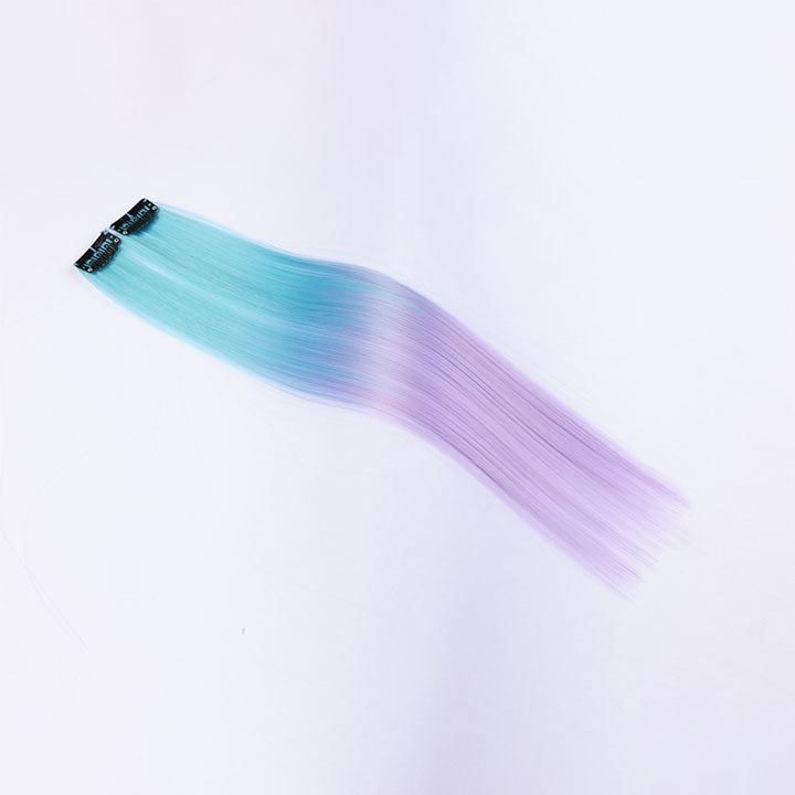 Blue Purple Ombre Clip In Hair Extensions