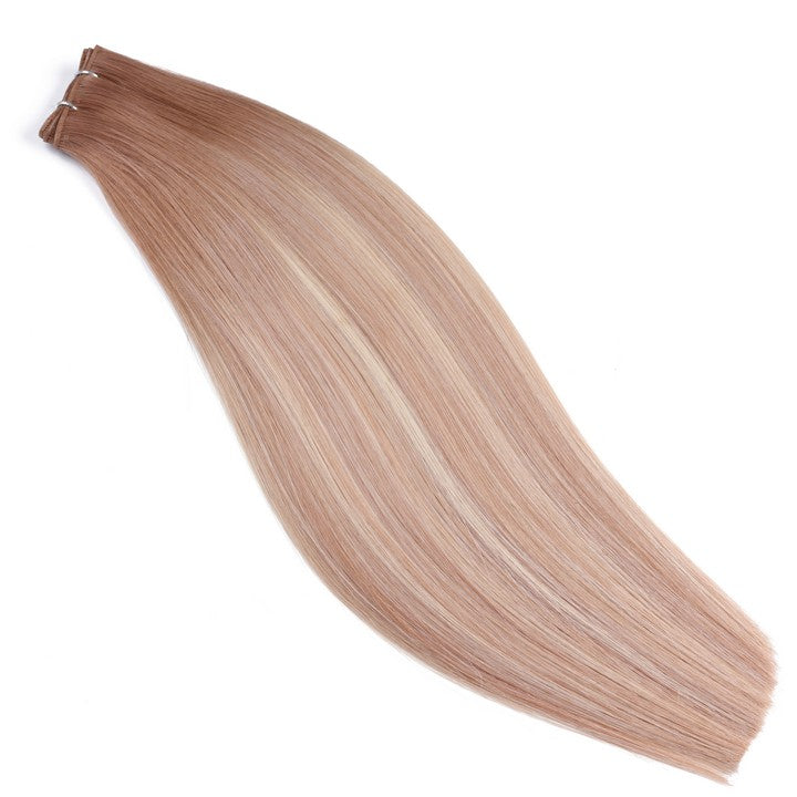 Brown Blonde(#B91/60A) Double Weft Sew In Hair Extensions-16Inch