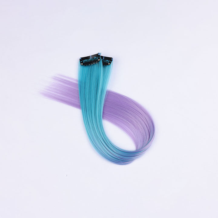 Blue Purple Ombre Clip In Hair Extensions