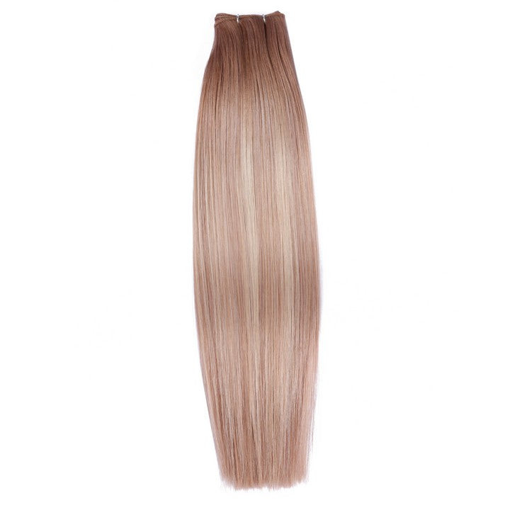 Brown Blonde(#B91/60A) Double Weft Sew In Hair Extensions-16Inch