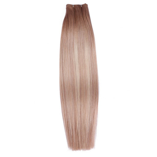 Brown Blonde(#B91/60A) Double Weft Sew In Hair Extensions-16Inch