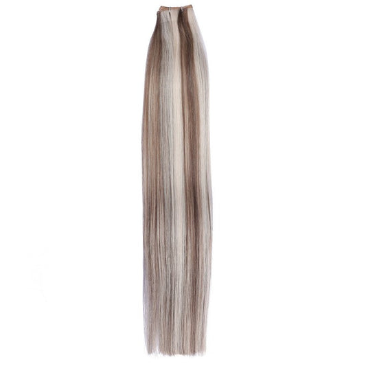 Light Brown Blonde(#P7/60A) Double Weft Sew In Hair Extensions-18Inch