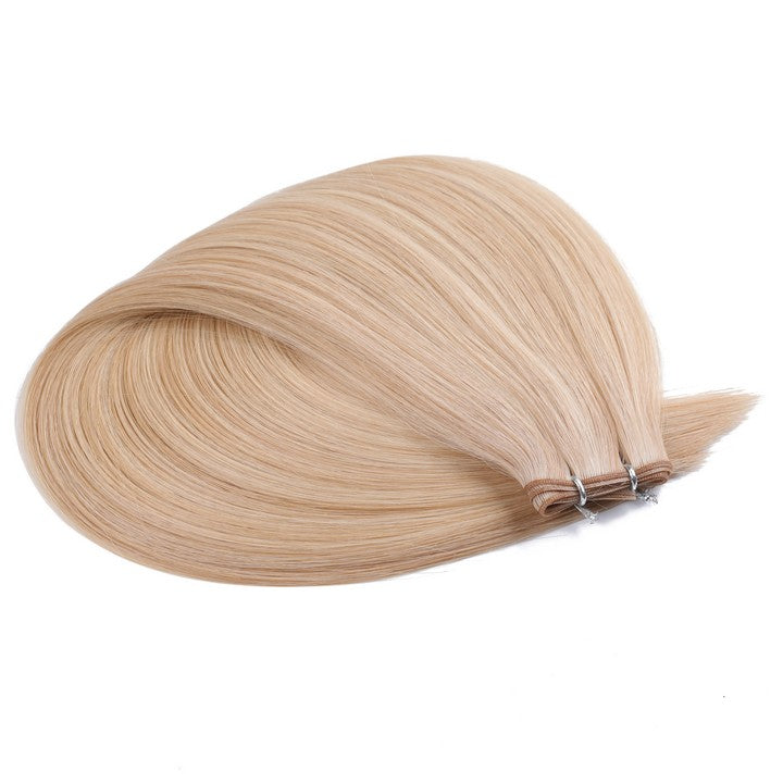 Light Blonde(#P18/60A) Double Weft Sew In Hair Extensions-18Inch