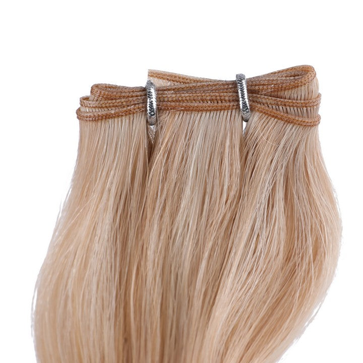 Light Blonde(#P18/60A) Double Weft Sew In Hair Extensions-18Inch