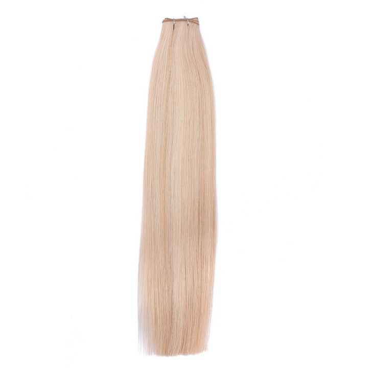 Light Blonde(#P18/60A) Double Weft Sew In Hair Extensions-18Inch