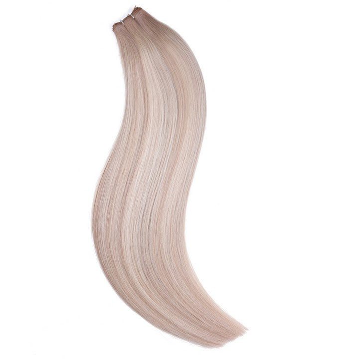 Light Blonde(#B18A/60A) Double Weft Sew In Hair Extensions-20Inch