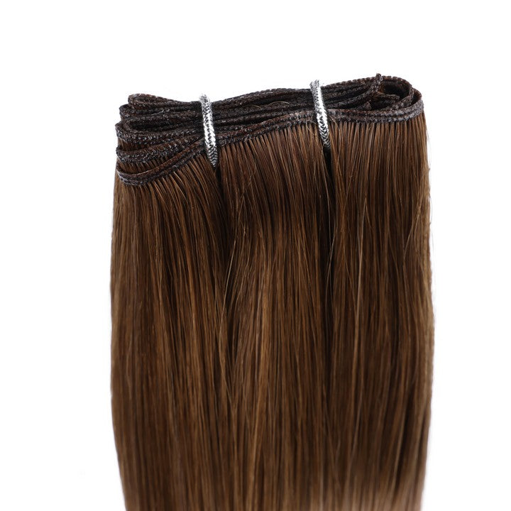 Brown Blonde Ombre (#T6/60) Double Weft Sew In Hair Extensions-20Inch