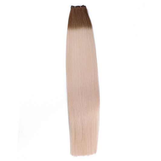 Brown Blonde Ombre (#T6/60) Double Weft Sew In Hair Extensions-20Inch