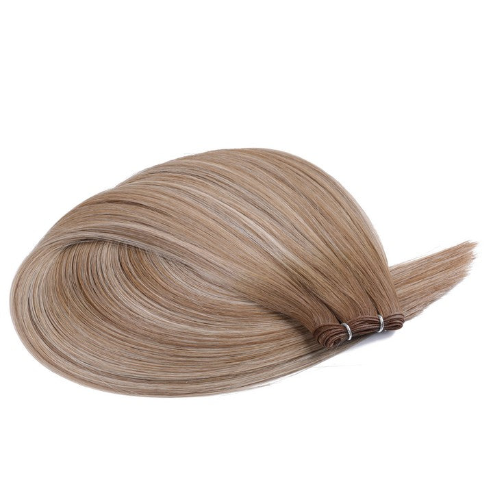 Light Brown Blonde Ombre (#B9A/60A) Double Weft Sew In Hair Extensions-20Inch