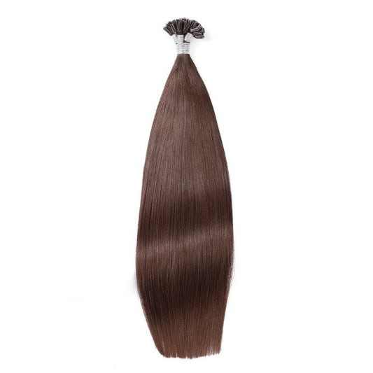 Dark Brown #4 U Tip Hair Extensions-20Inch