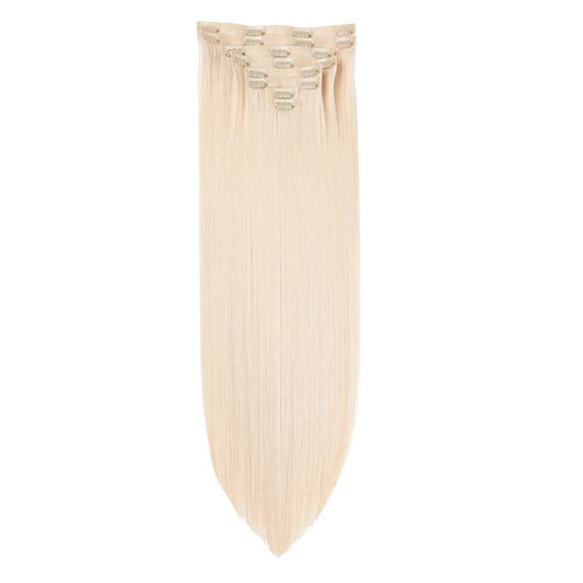 Ice Blonde (#1001) PU Clip In Hair Extension-22Inch