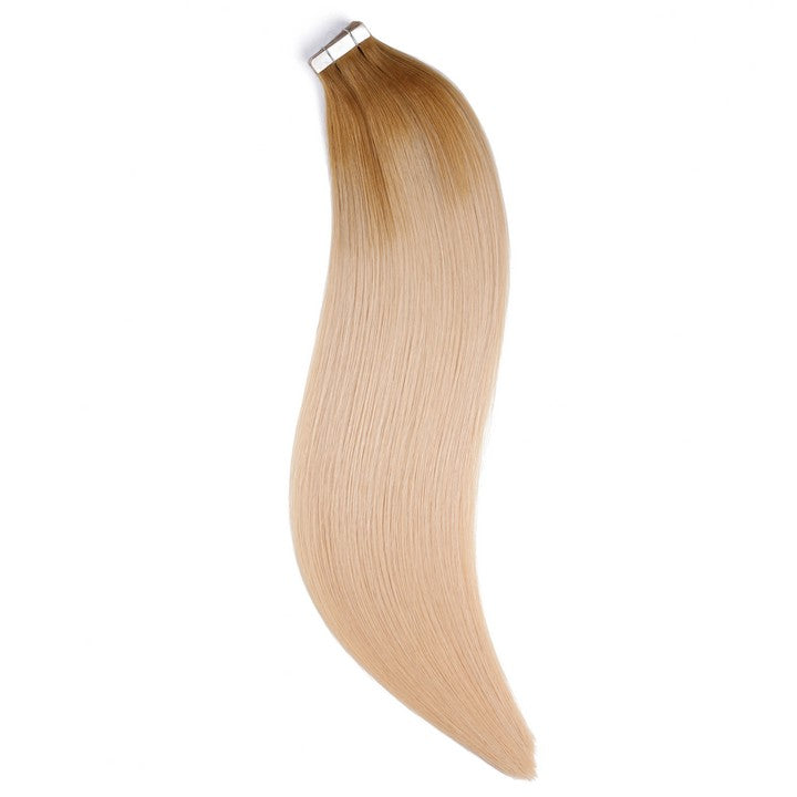 Ginger Light Blonde Ombre Tape In Human Hair Extensions-20Inch