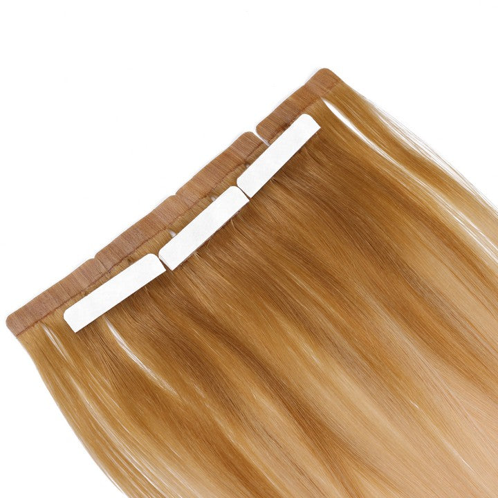 Ginger Light Blonde Ombre Tape In Human Hair Extensions-20Inch