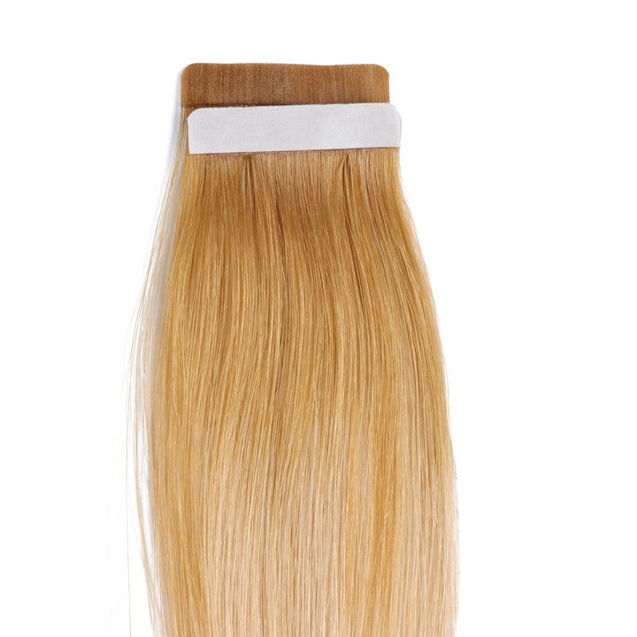 Ginger Light Blonde Ombre Tape In Human Hair Extensions-20Inch