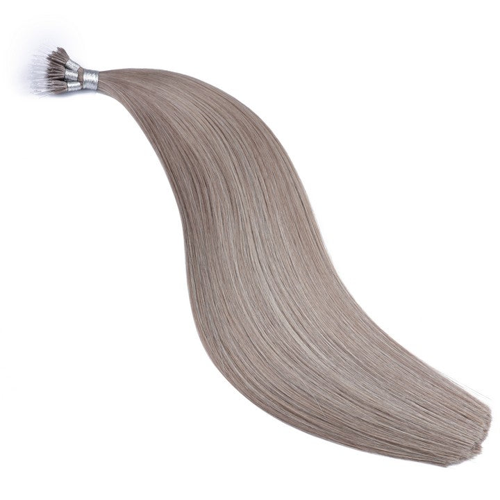 Gray Stick Elastic Band Pre-bonded Hair