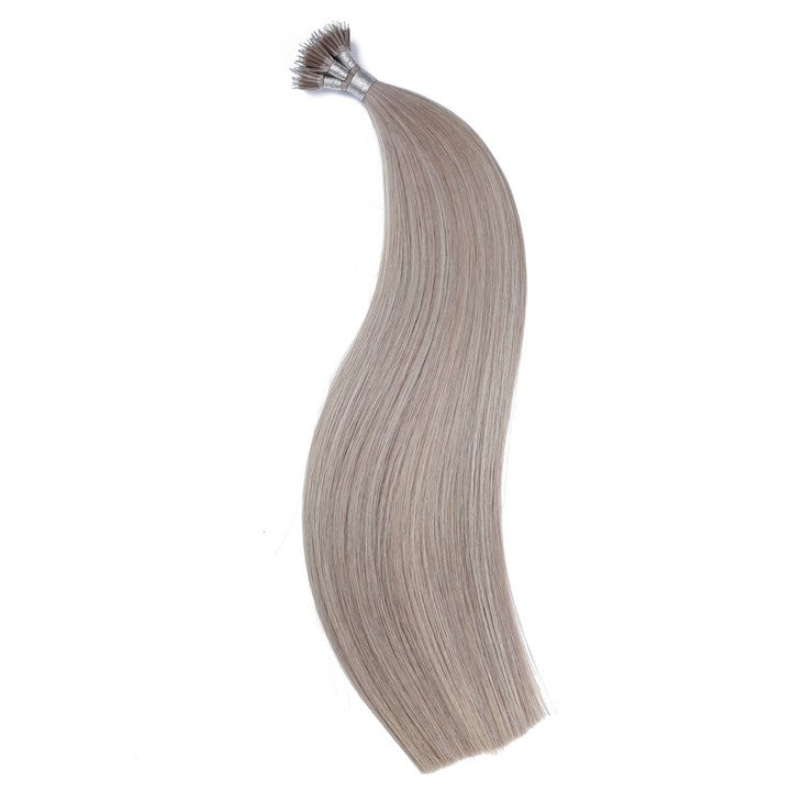 Gray Nano Ring Tip Human Hair Extensions