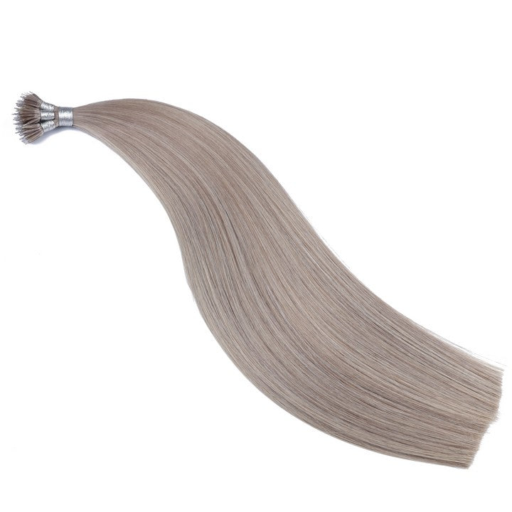 Gray Nano Ring Tip Human Hair Extensions