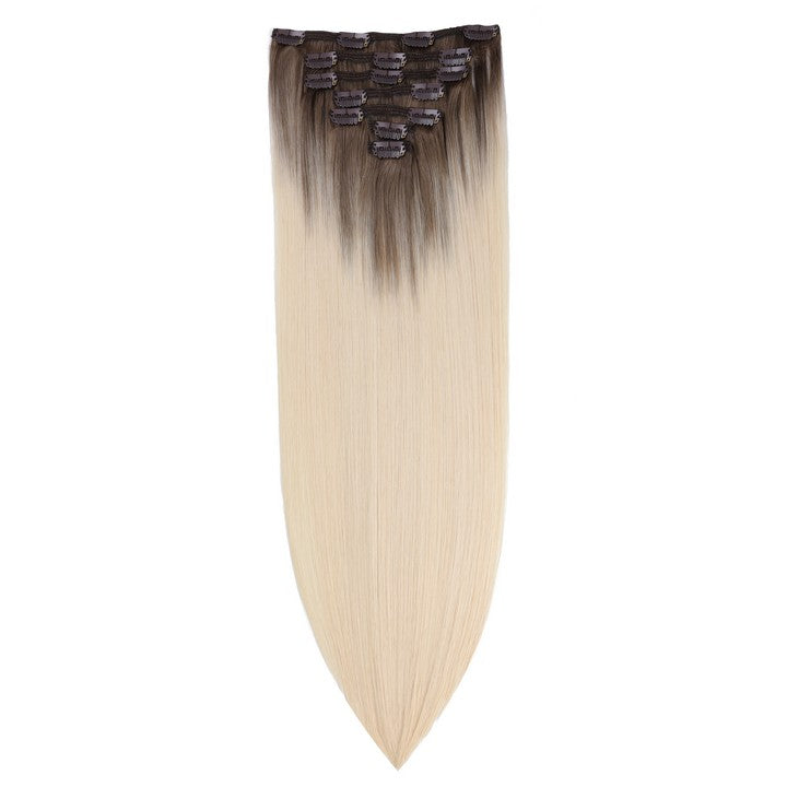 Dark Brown Honey Ombre Lace Clip In Hair Extensions