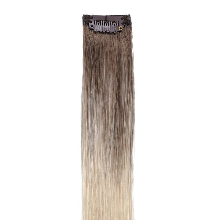 Dark Brown Honey Ombre Lace Clip In Hair Extensions