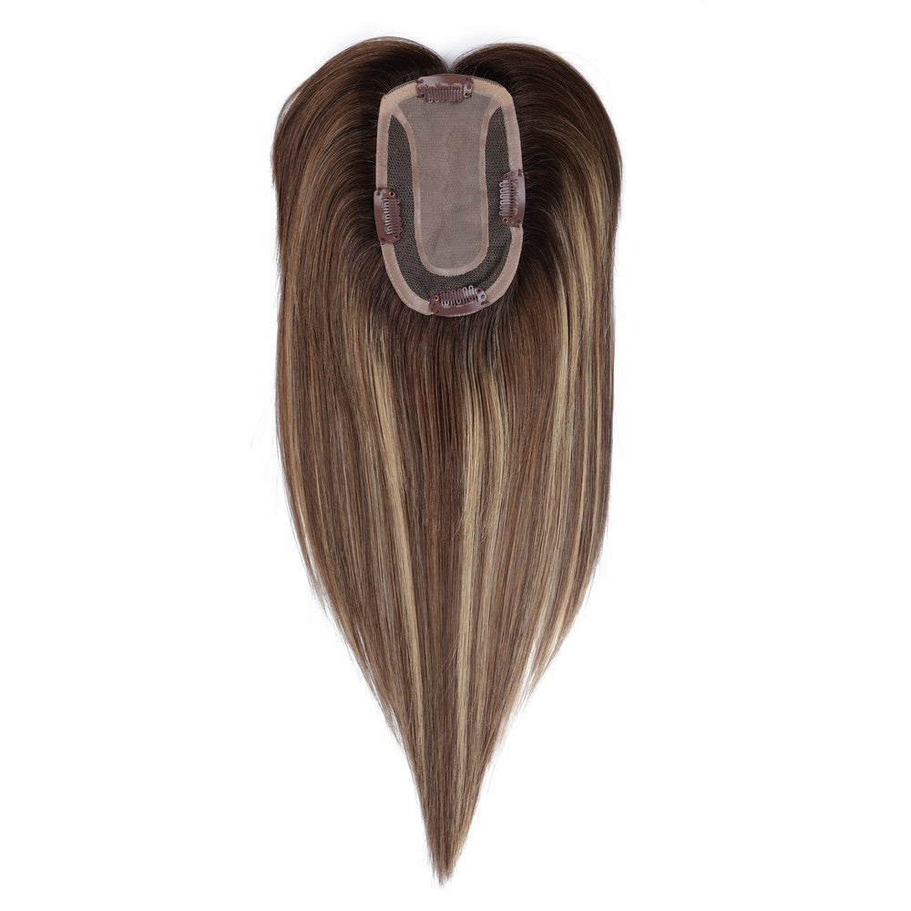 Dark Bronw Mono Top Hair Topper