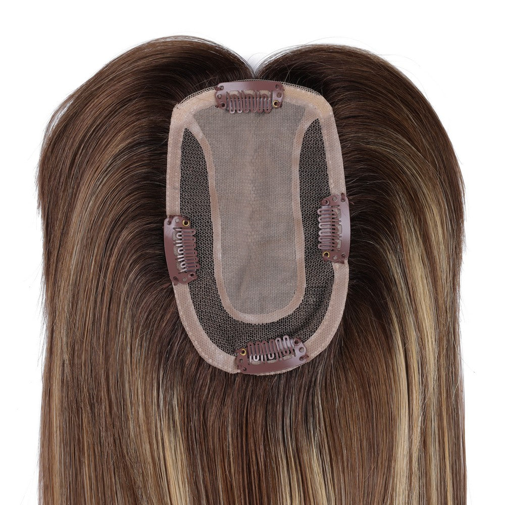 Dark Bronw Mono Top Hair Topper