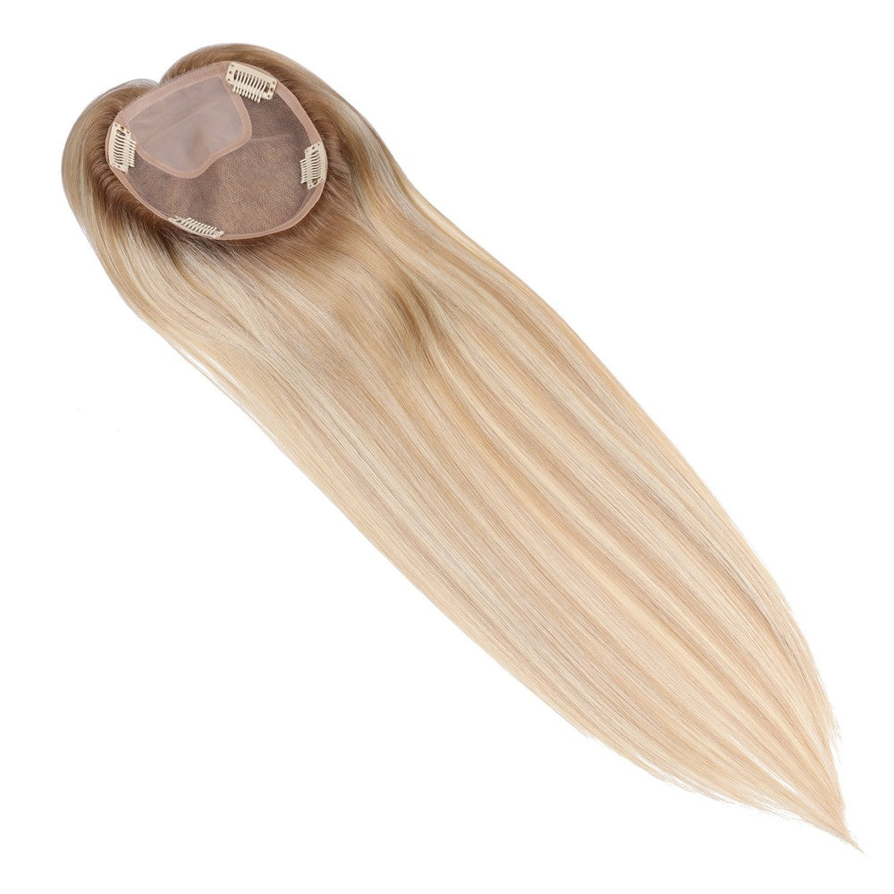 Honey Blonde Mono Top Hair Topper