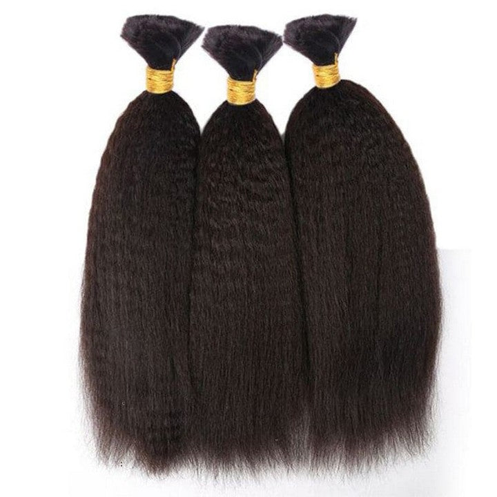 Kinky Straight Bulk Hair Extensions for Braiding