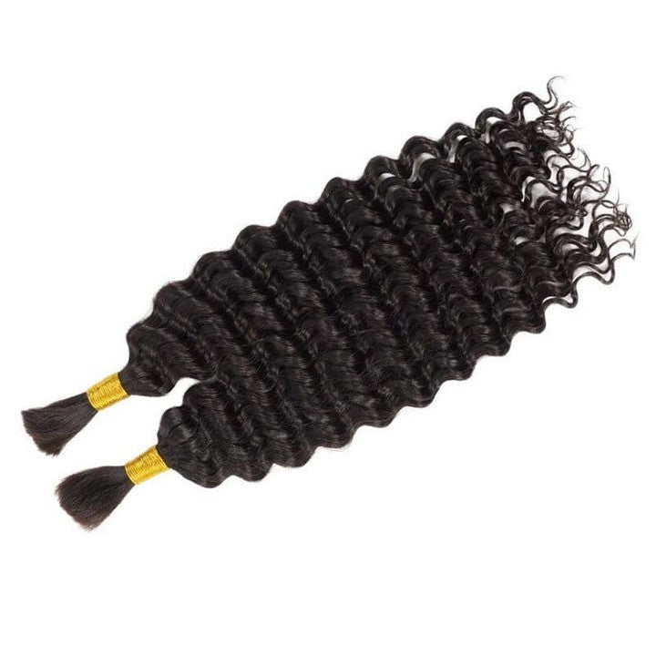 Deep Wave Bulk Hair Extensions for Braiding