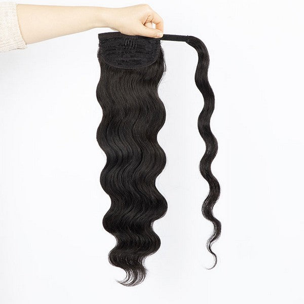 Ponytail Human Hair Extensions Body Wave