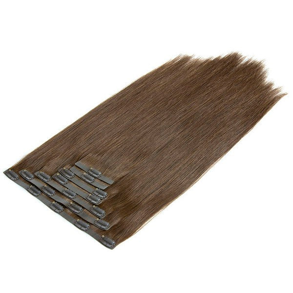 Chocolate Brwon (#4) PU Clip In Hair Extension