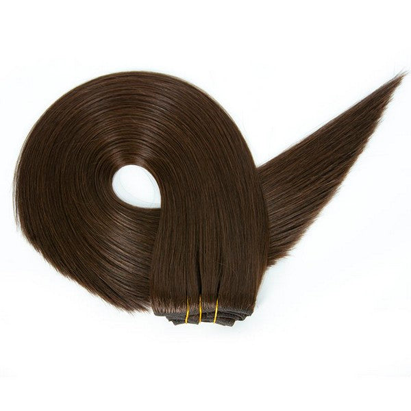 Chocolate Brown (#4) Lace Clip Ins Extensions