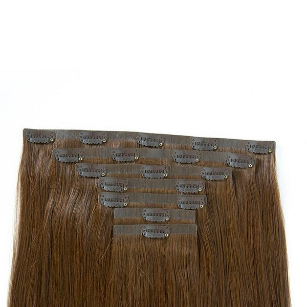 Chocolate Brwon (#4) PU Clip In Hair Extension