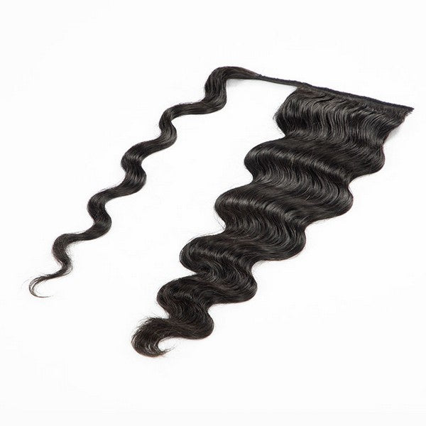 Ponytail Human Hair Extensions Body Wave