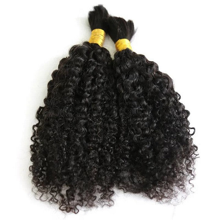 Multi-Textured Kinky Curly Bulk Hair Extensions for Braiding